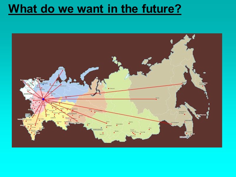 What do we want in the future?